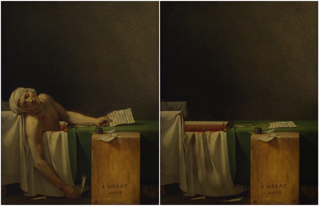 La muerte de Marat. Jacques Louis David